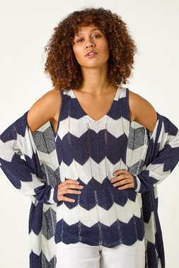 Roman Navy Chevy Knit Vest