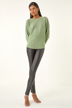 Roman Pale Green Embellished Stripe Knit Jumper