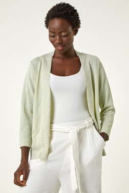 Roman Lime Shimmer detail shrug