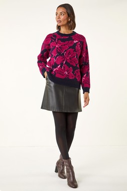 Roman Floral Print Knit Jumper