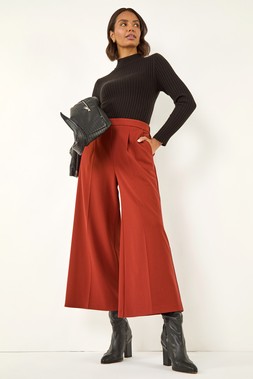 Roman Rust Wide Leg Premium Stretch Culottes