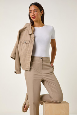 Roman Cotton Full Length Stretch Trouser