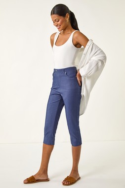 Roman Indigo Lift Sculpt Shape Cropped Trouser