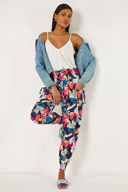 Roman Abstract Tie Pocket Trousers