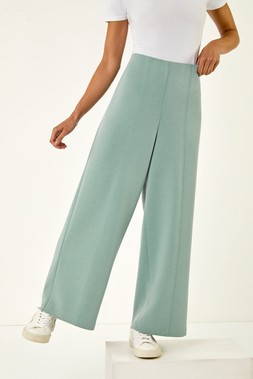 Roman Petite Blue Front Seam Stretch Trouser