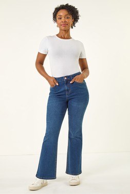 Roman Petite Indigo Bootcut Stretch Jeans