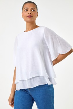 Roman Ivory Double Layered Tunic