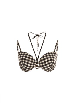 TK Maxx Women black & white ginham bikini top £9.99 ( RRP £59.95)