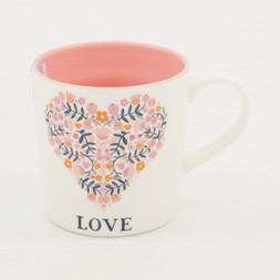 TK MAXX White Pink Love Mug £3.99 RRP £5.99