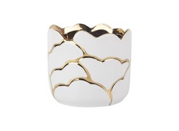 Homesense gold & white plant pot £5.99