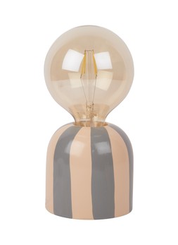 Homesense Pink & Grey Stripes Lamp £14.99