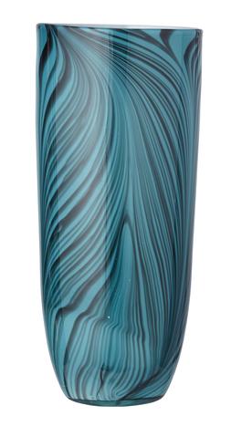 Green & Black Swirl Vase