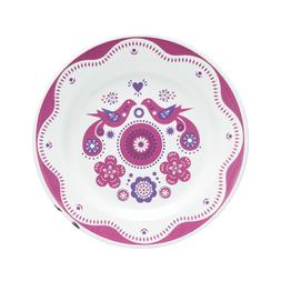Purple & White Floral Patterned Plate