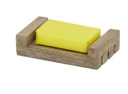 Wood Soap Stand & Yellow Soap Bar