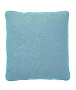 Blue Wool Cushion with Aqua Trim