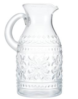 Embossed Glass Pitcher