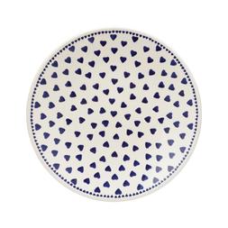 Navy Heart Detail Plate