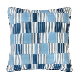 5. Homesense - Blue check and striped cushion - £16.99
