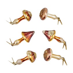 Bold Boho 6 Gold Mushroom Baubles £7.99