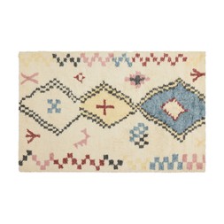 Bold Boho Beige Diamond Check Rug £129.99