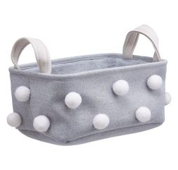 boucle grey pompom basket &pound;5.99