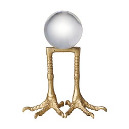 Cosy Collected Gold Chicken Leg With Glass Bowl £9.99, €13.99