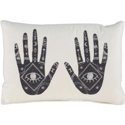 Cream hand decorated cushion &pound;19.99