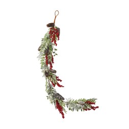 Door Scape Wreath With Silver Glitter Leaves £