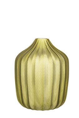earth green zigzag glass vase &pound;7.99
