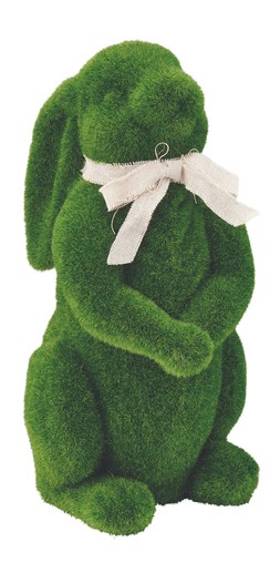 Easter green flocked bunny