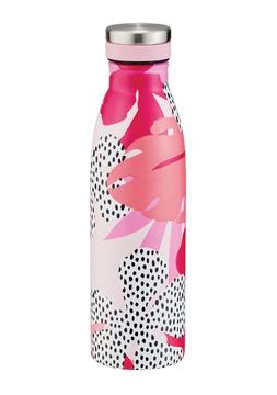 Gifting Pink Abstract Flowers Metal Bottle &pound;19.99