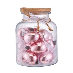 Homesense - Jar with Pink Mercury Glass Decorations, &pound;24.99