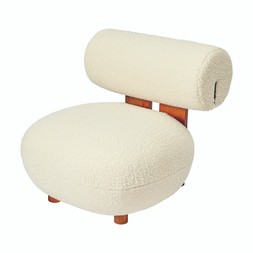 LIVING ROOM White Boucle Chair £199.99