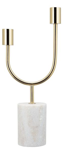 minimalist marble base gold candlestick holder &pound;14.99