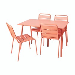 PARTY 5 piece Coral Metal Dining Set £199.99