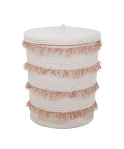 Pink Tassle Washing Basket &pound;9.99
