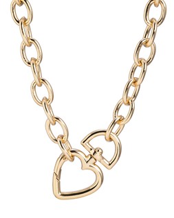 Eilidh Gold Tone Chunky Heart Necklace