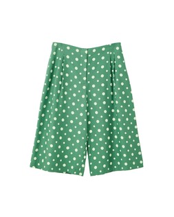 Green & Yellow Polka Dot Wide Leg Culotte Trousers £70 €91