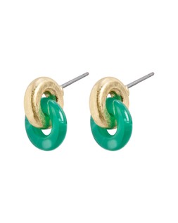 Ainsley Green Resin Loop Stud Earrings £9.50 €12.50
