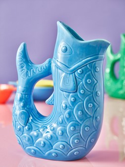 Albert Blue Ceramic Large Fish Jug £29.50 €38.50