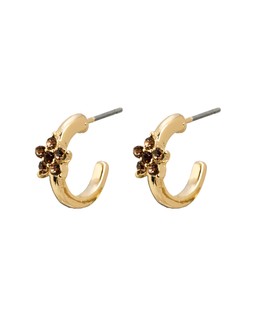 Alma Mini Studded Flower Hoop Earrings £12.50 €16.50