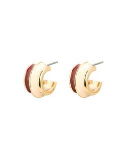 Annie Red & Cream Enamel Mini Hoop Earrings £14.50 €19.00