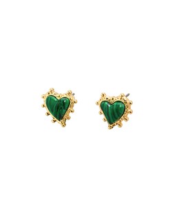 Ardor Green Heart Stud Earrings £12.50 €16.50