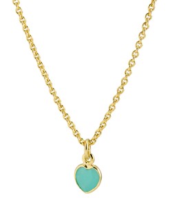 Auden Amazonite Heart Charm Gold Plated Pendant Necklace £42.00 €55.00