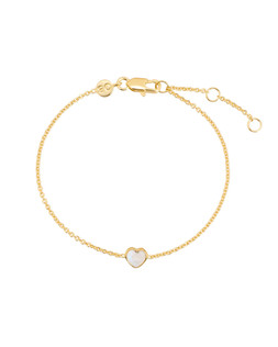 Auden Moonstone Inlay Heart Charm Gold Plated Chain Bracelet £36.00 €47.00