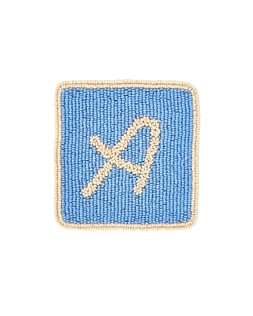 Blue Alphabet Initial Beaded Coaster £6.50 €8.50