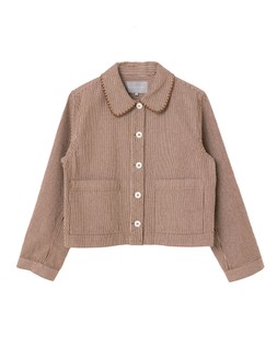 Brown & Ecru Striped Denim Jacket £78 €102