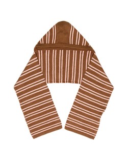 Brown & Pink Striped Knitted Hood Scarf £38 €49.50