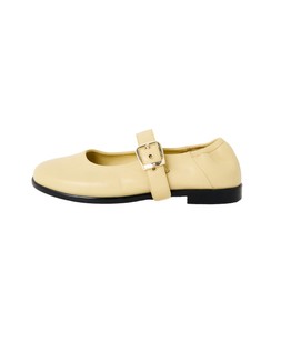 Butter Yellow Leather Mary Janes £80