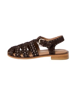 Chocolate Brown Suede Gladiator Flats £75